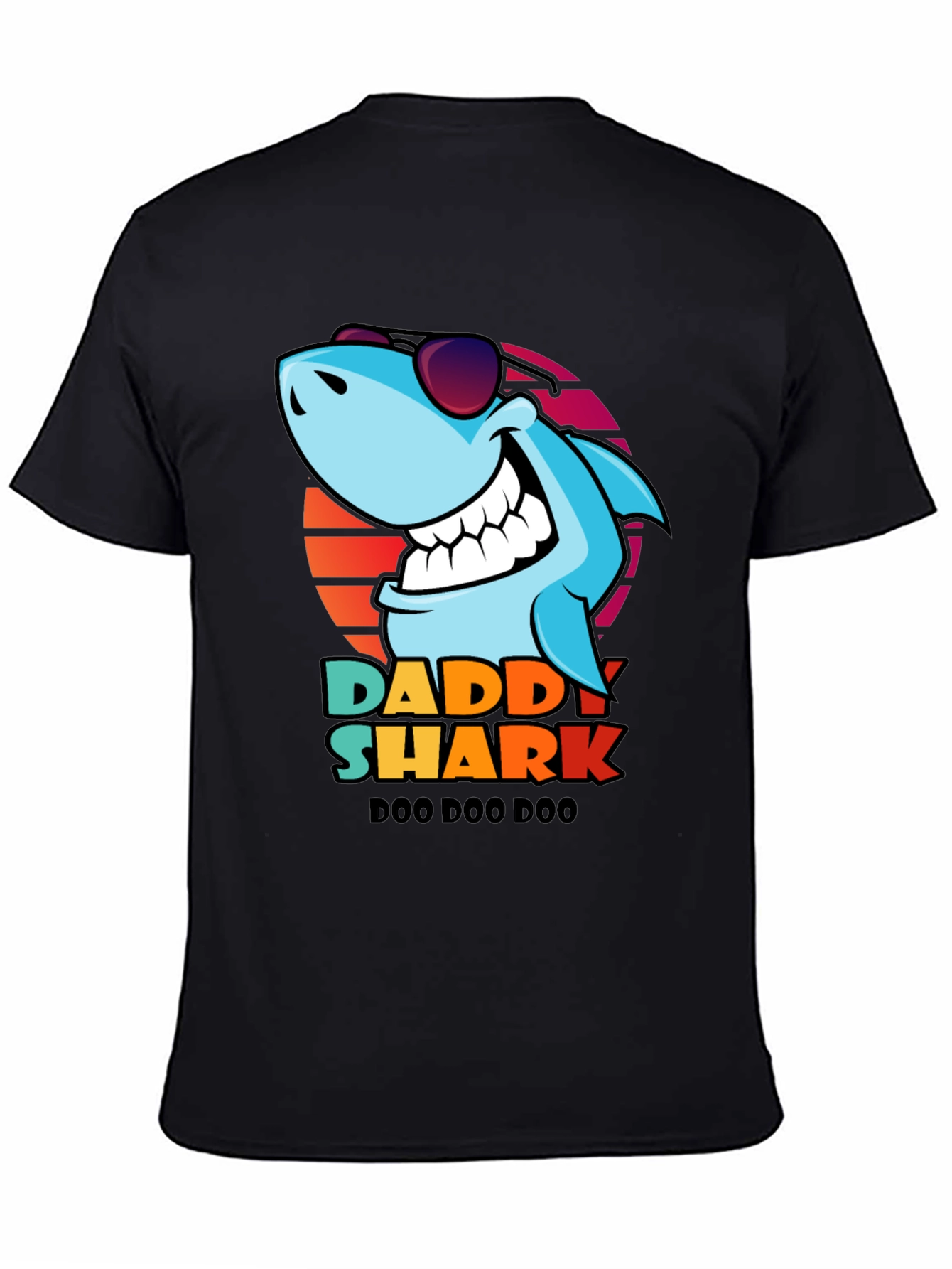 Daddy Shark Doo Doo Doo T-Shirt - Black