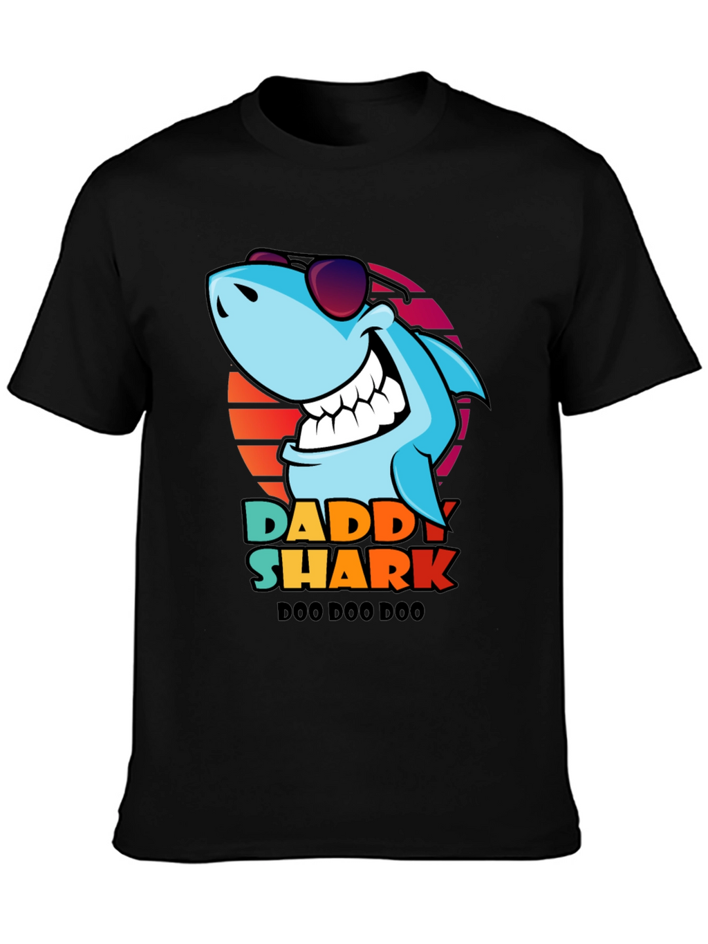 Daddy Shark Doo Doo Doo T-Shirt - Black