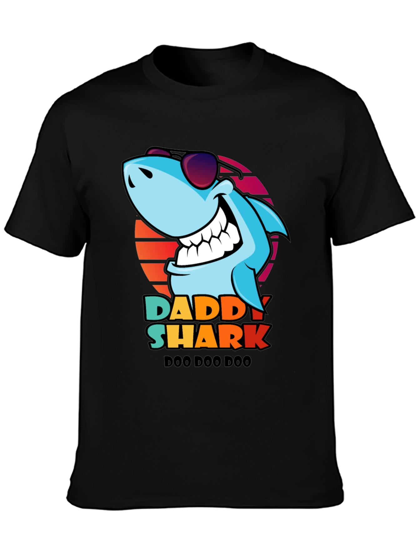 Daddy Shark Doo Doo Doo T-Shirt - Black