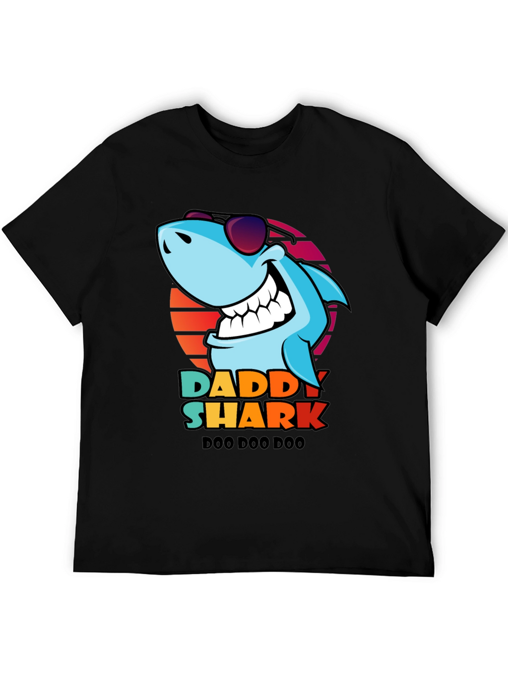 Daddy Shark Doo Doo Doo T-Shirt - Black