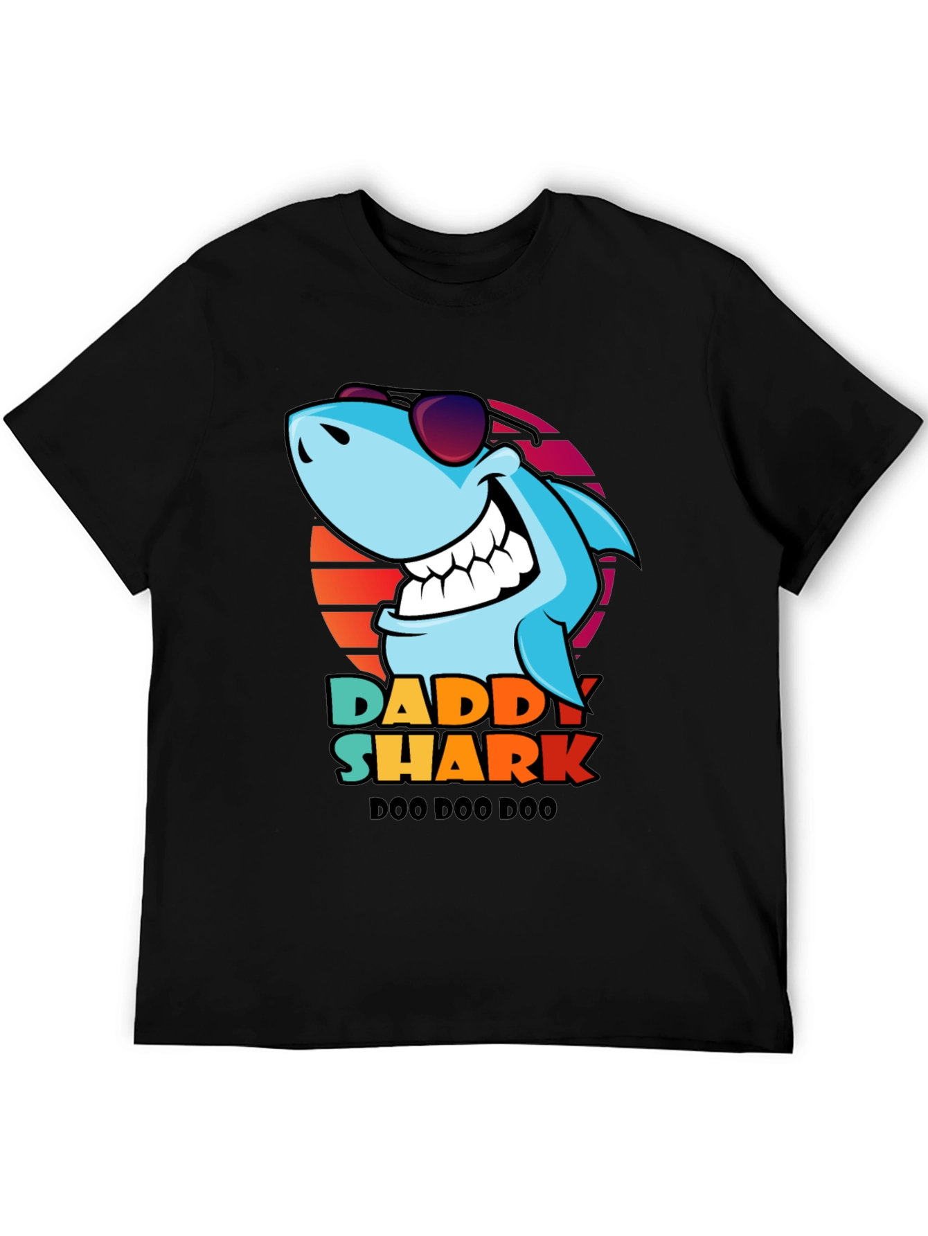 Daddy Shark Doo Doo Doo T-Shirt - Black