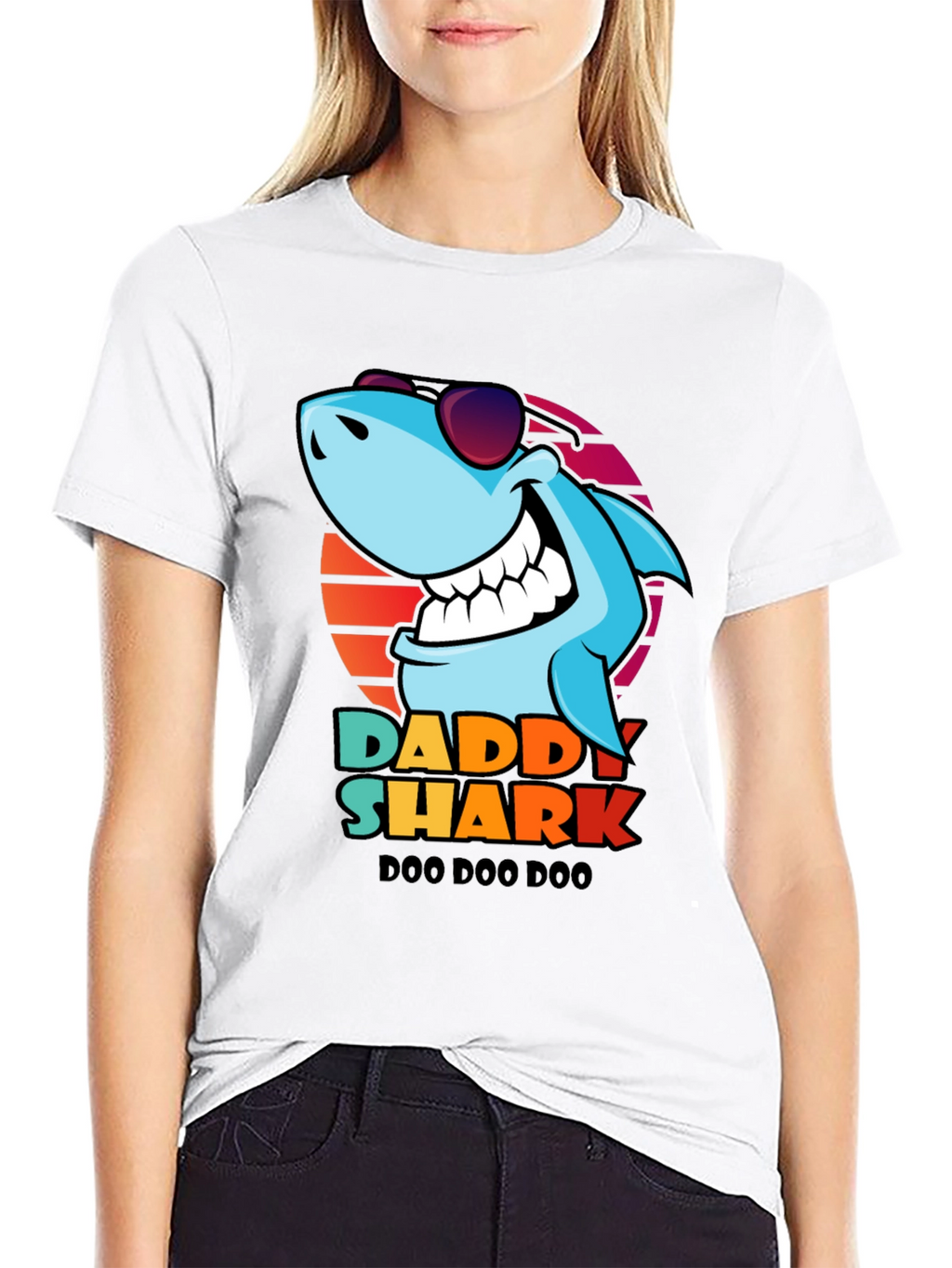 Daddy Shark Doo Doo Doo T-Shirt - Black