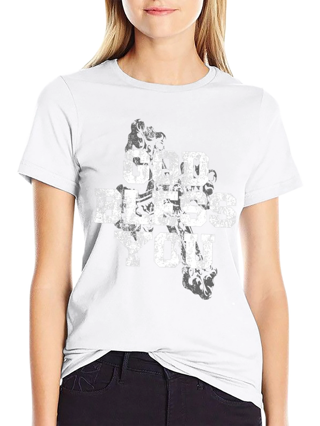 God Bless You Black Graphic Tee
