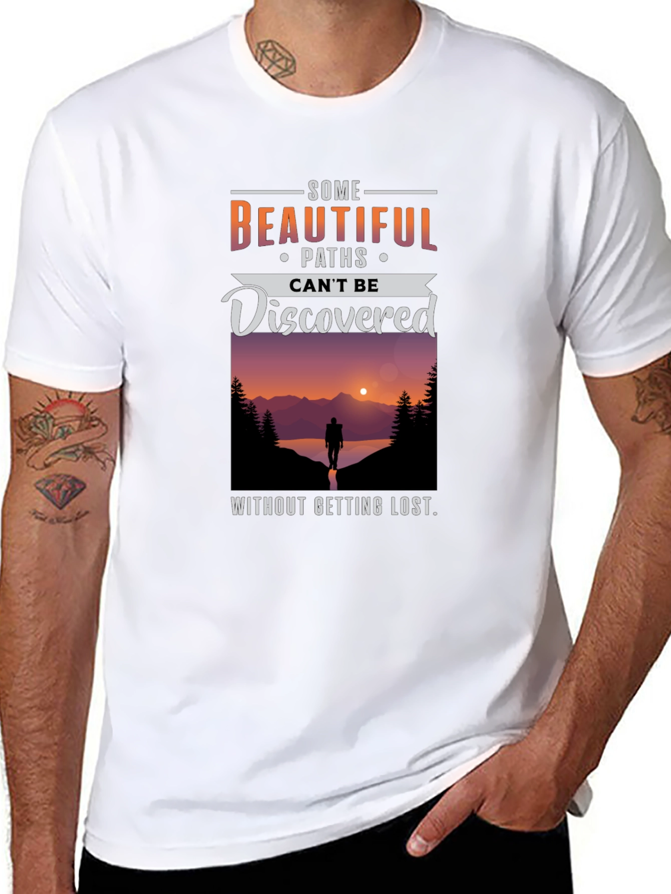 Inspirational Graphic T-Shirt - Paths Discovered