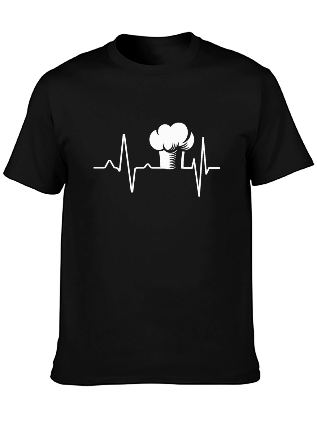 Chefs Heartbeat T-Shirt - Black Cotton Tee