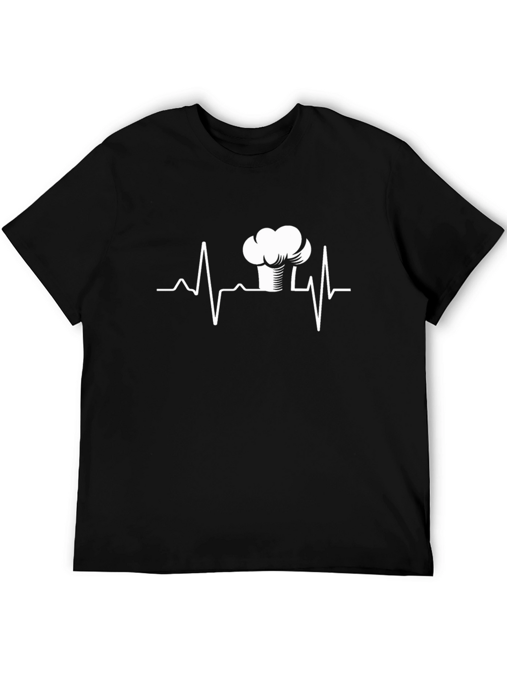 Chefs Heartbeat T-Shirt - Black Cotton Tee