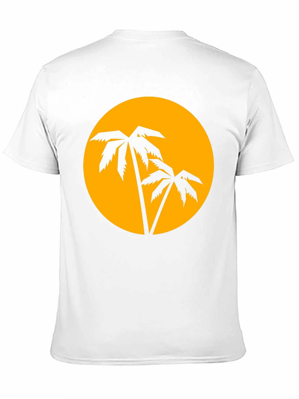 Tropical Palm Tree Sunset Graphic Tee - Black