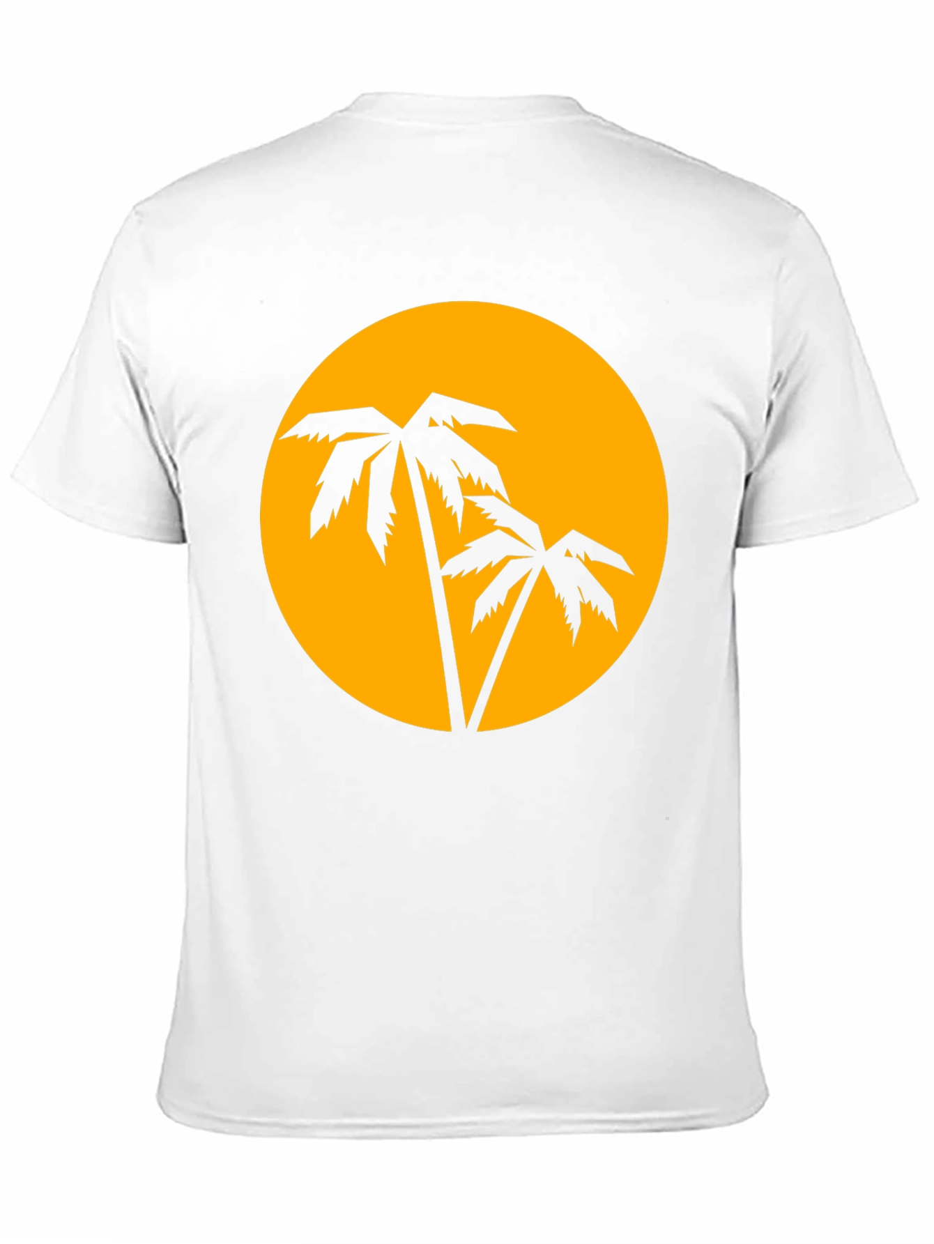 Tropical Palm Tree Sunset Graphic Tee - Black