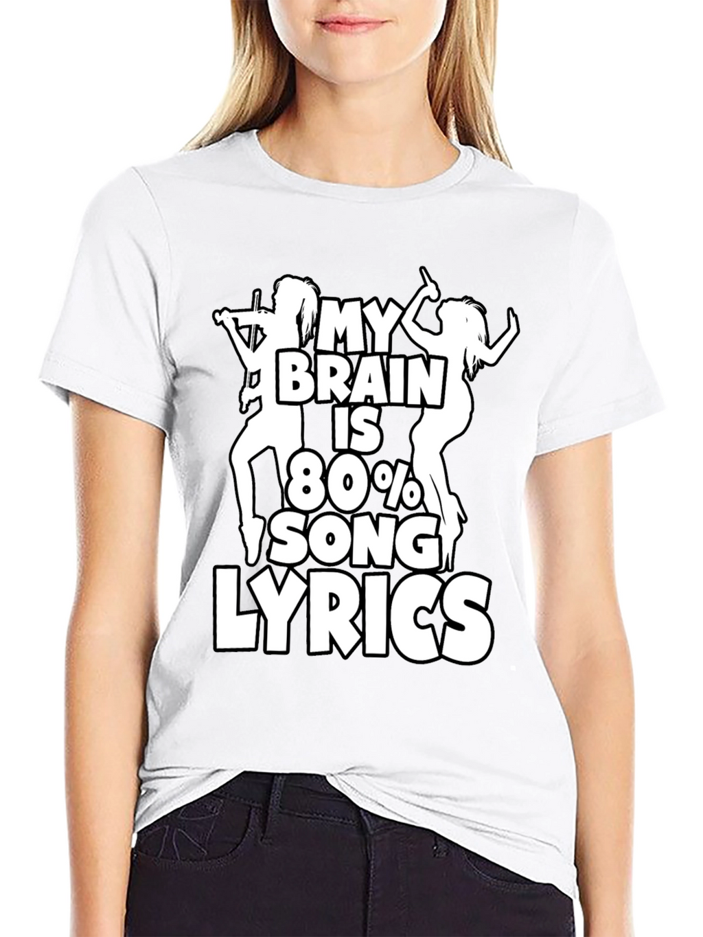 My Brain is 80% Song Lyrics Graphic T-Shirt