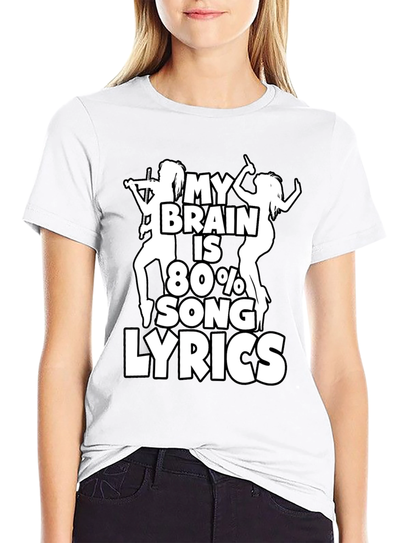 My Brain is 80% Song Lyrics Graphic T-Shirt