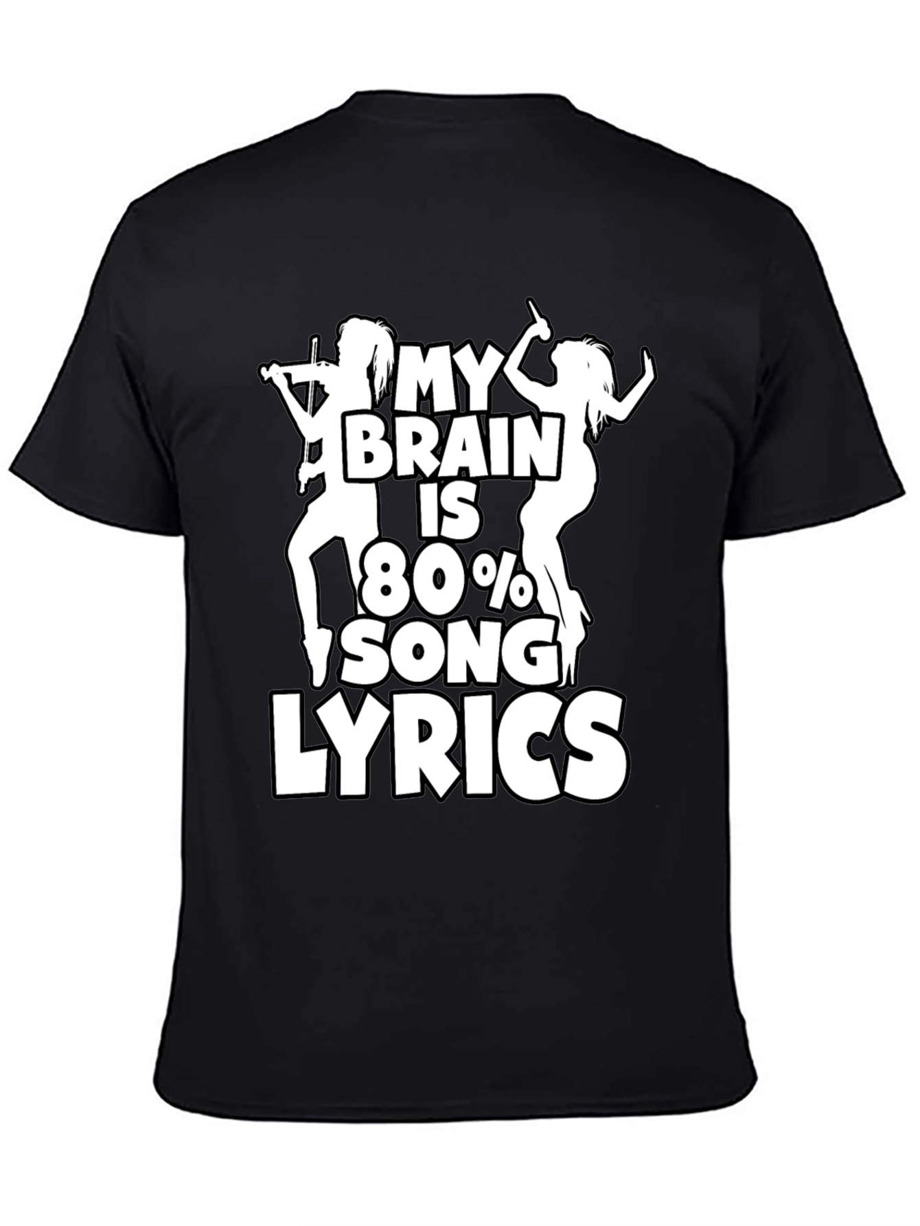 My Brain is 80% Song Lyrics Graphic T-Shirt