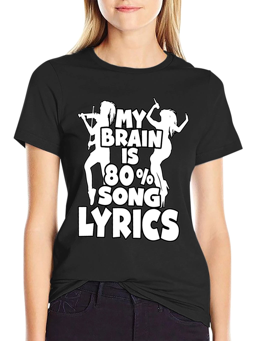 My Brain is 80% Song Lyrics Graphic T-Shirt