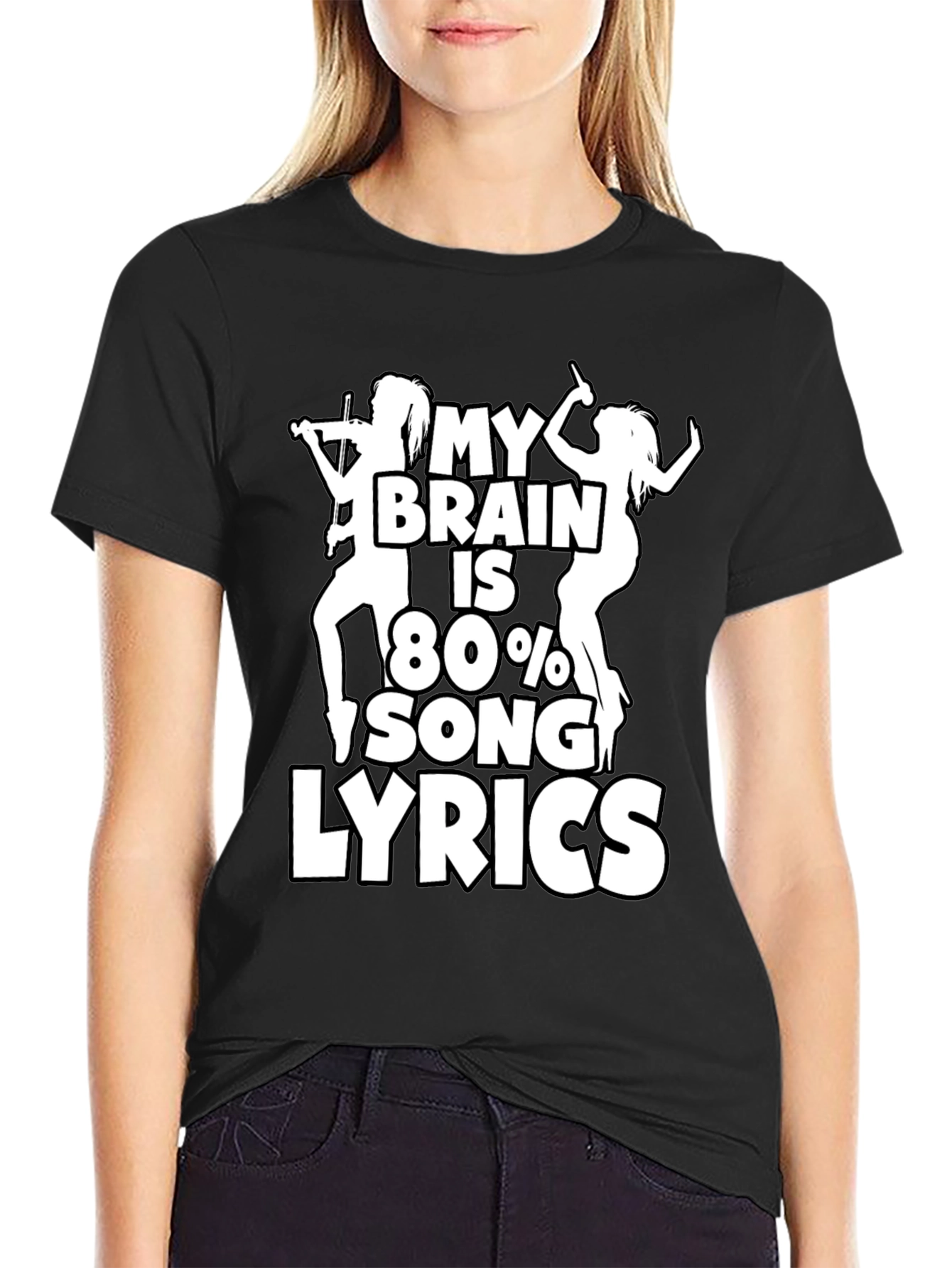 My Brain is 80% Song Lyrics Graphic T-Shirt