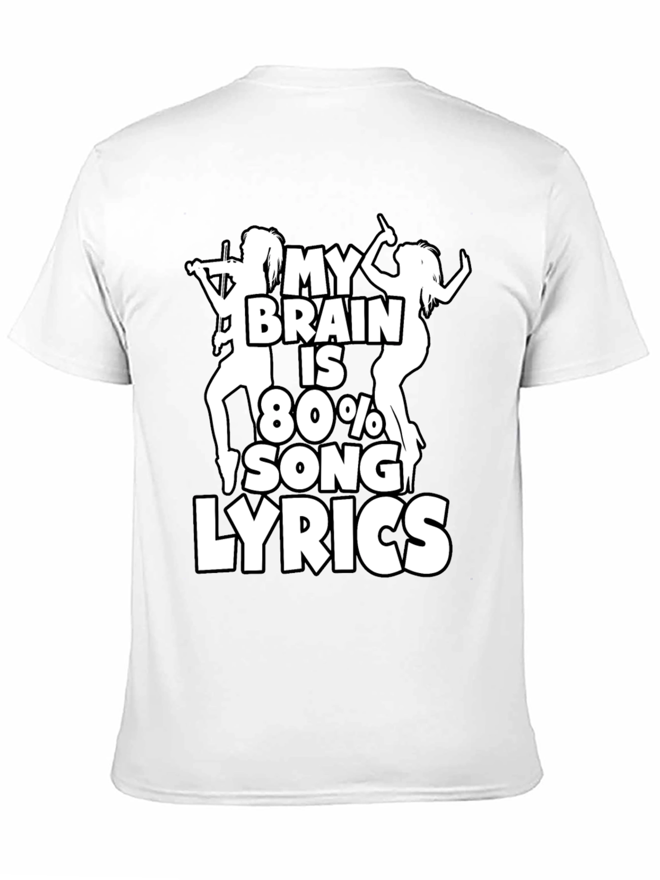 My Brain is 80% Song Lyrics Graphic T-Shirt