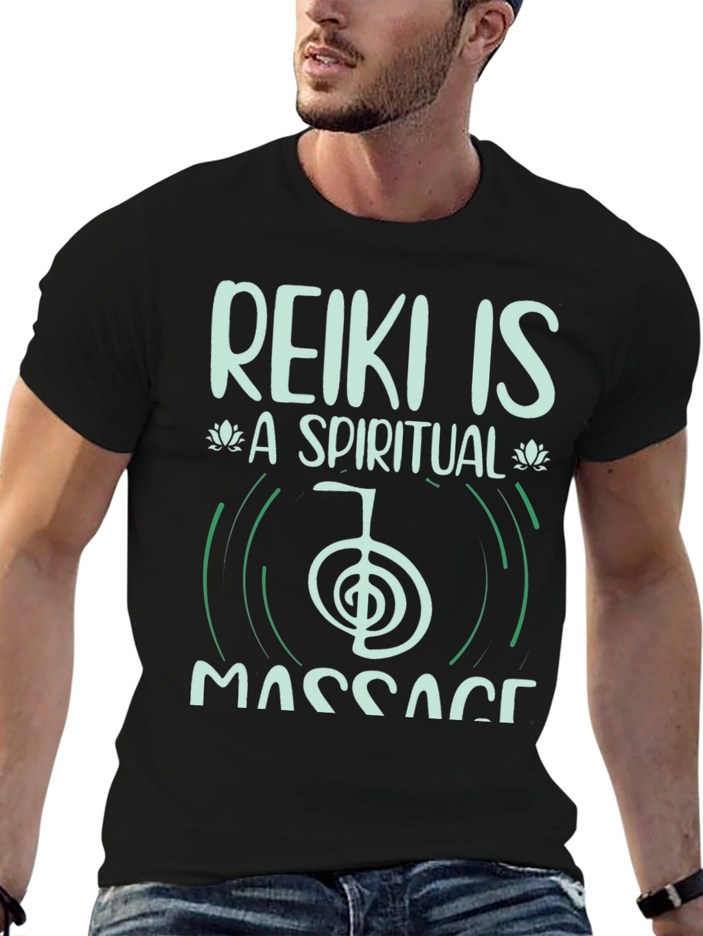 Reiki Spiritual Massage Black T-Shirt