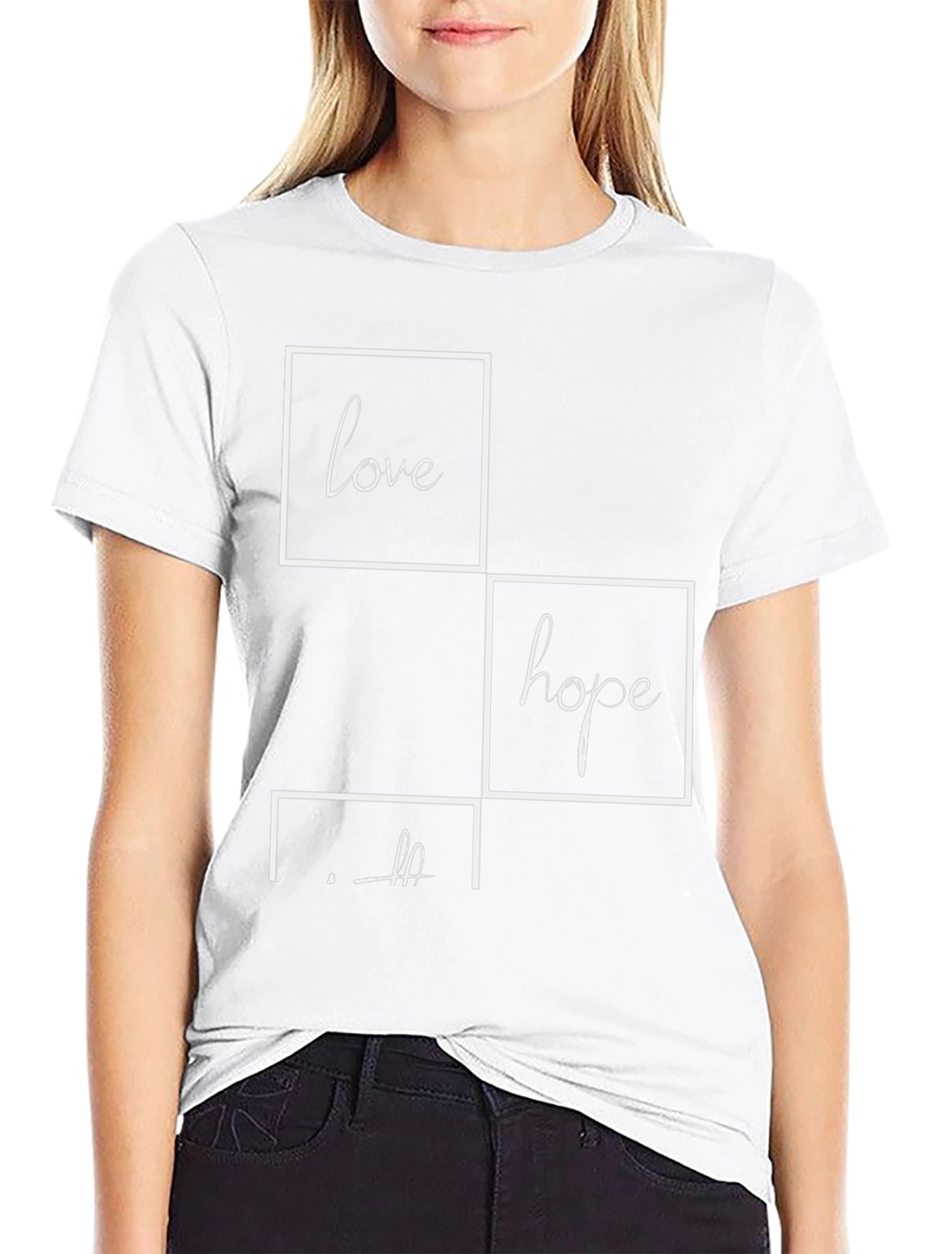 Love Hope Faith Graphic Tee - Stylish Black T-Shirt