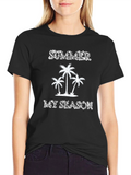 Summer My Season T-Shirt Black
