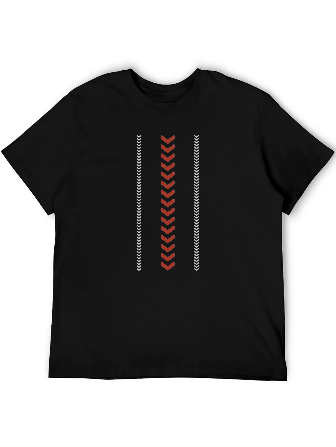 Mens Black T-Shirt with Arrow Print