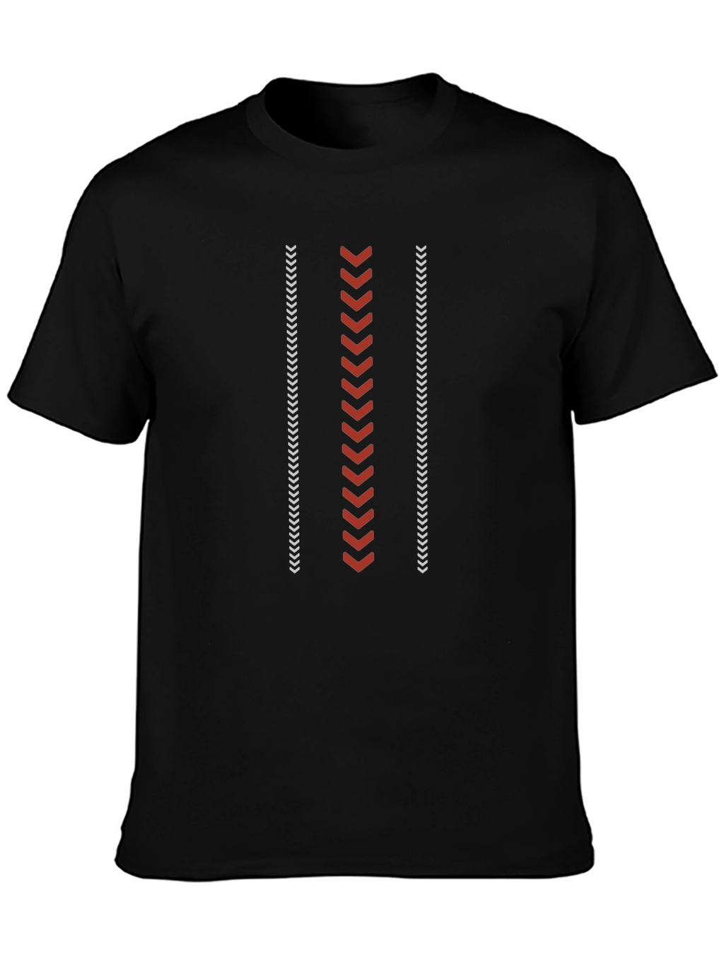 Mens Black T-Shirt with Arrow Print