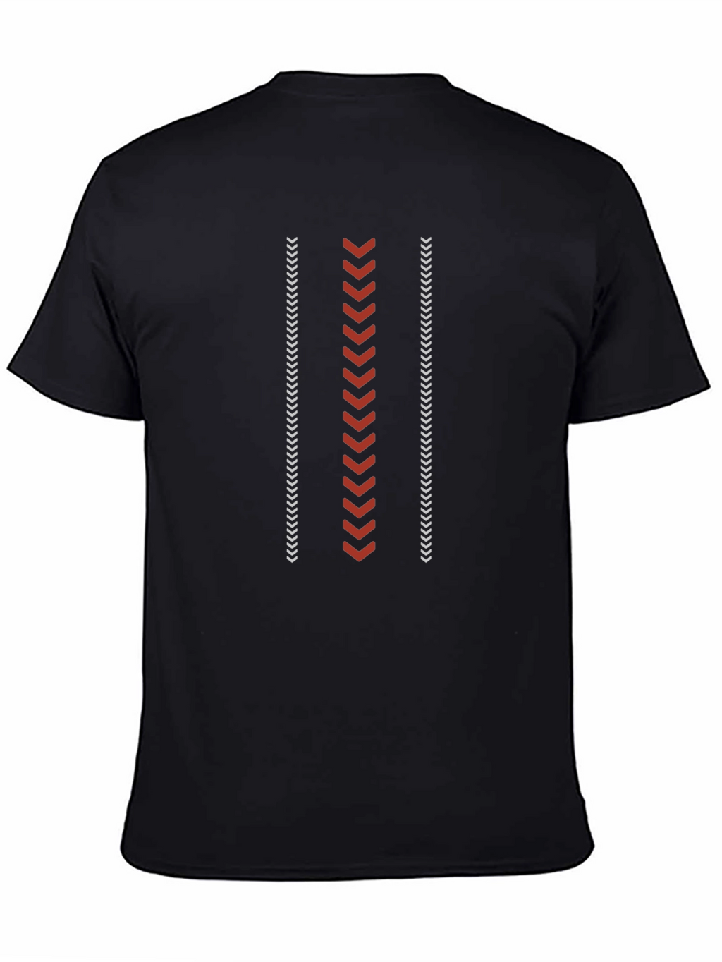 Mens Black T-Shirt with Arrow Print