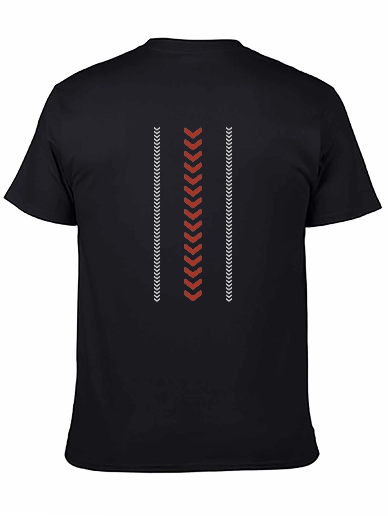 Mens Black T-Shirt with Arrow Print
