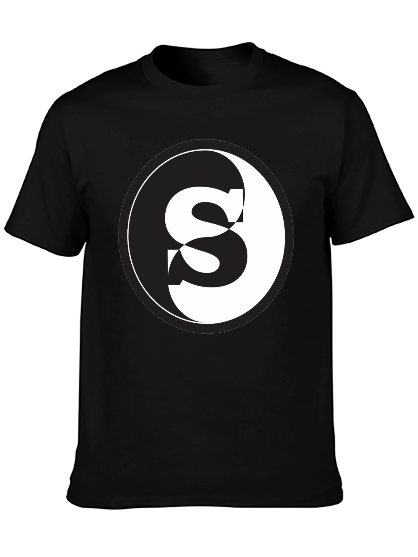 Yin Yang S Graphic Tee - Stylish Black Cotton Blend T-Shirt