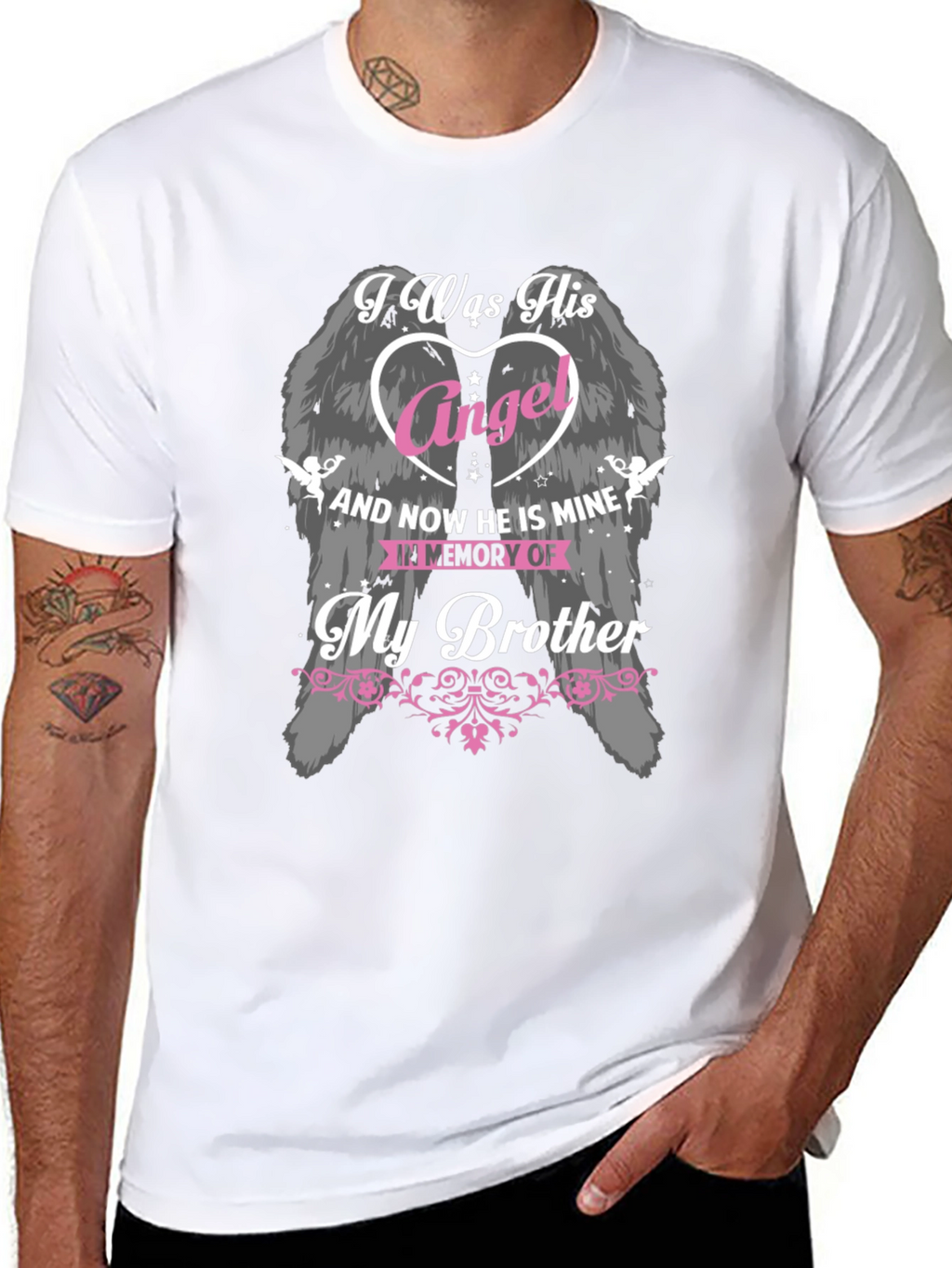 Memorial Brother Angel Wings T-Shirt