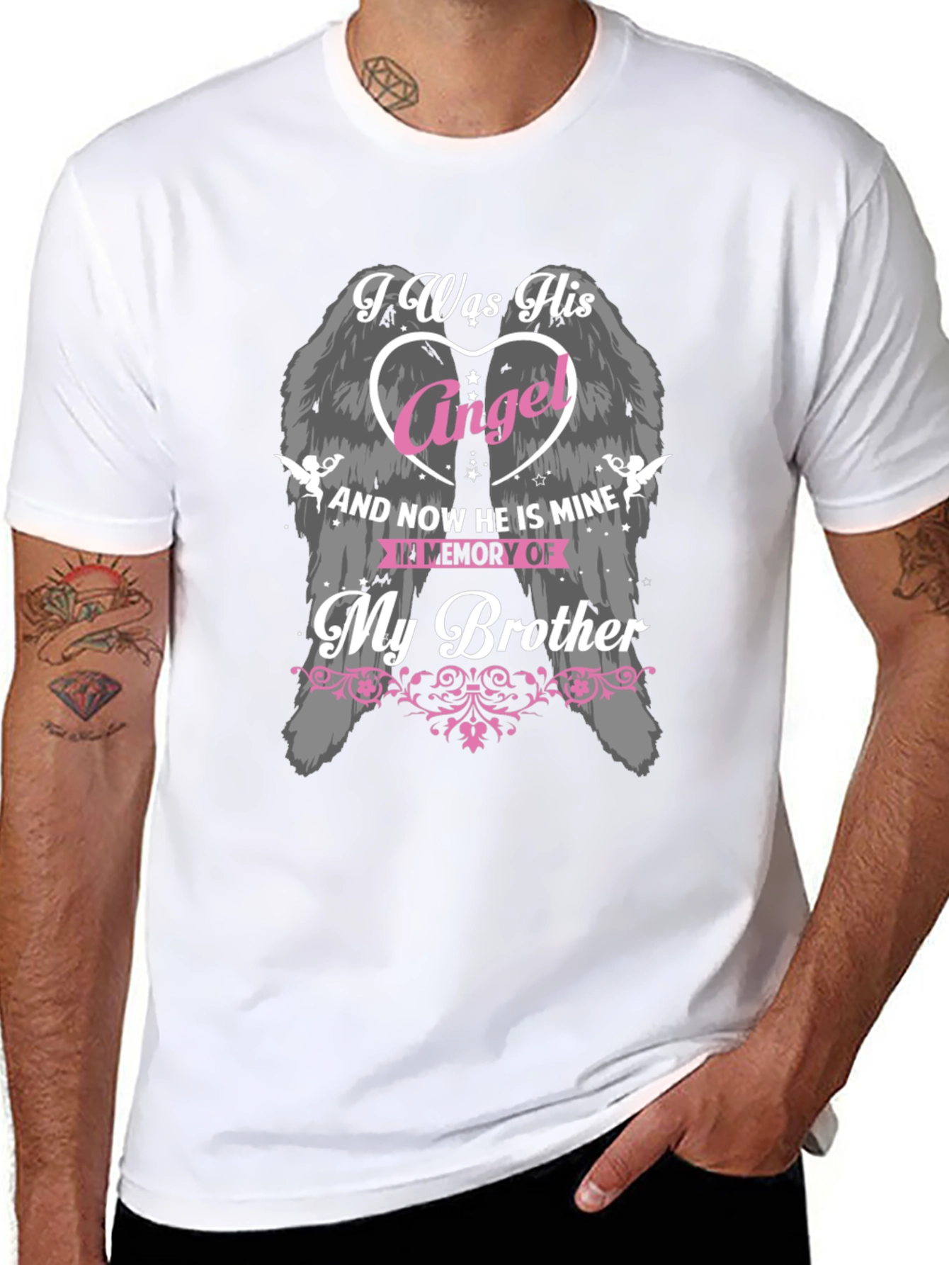 Memorial Brother Angel Wings T-Shirt
