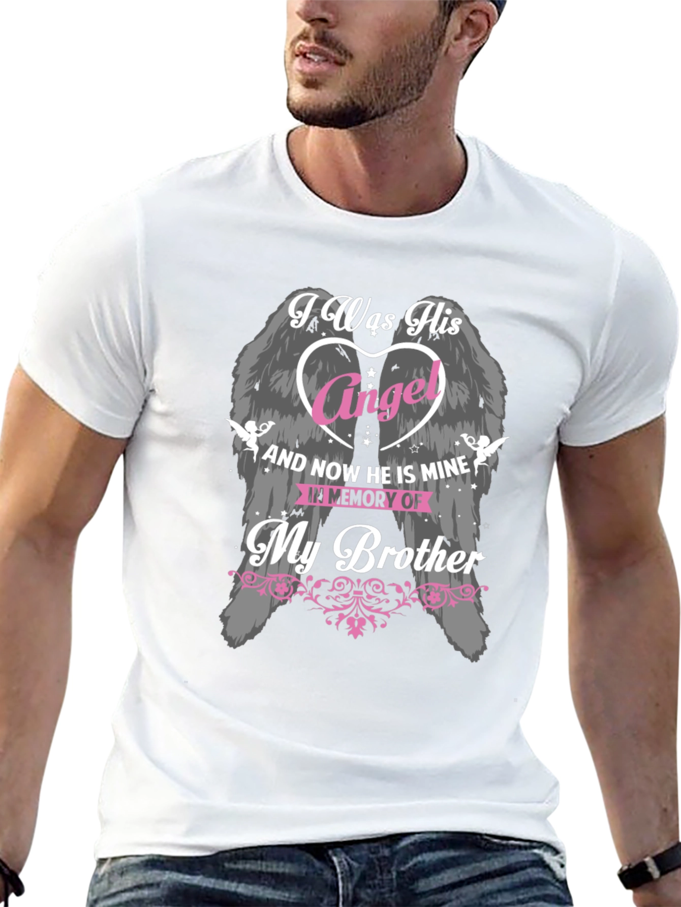 Memorial Brother Angel Wings T-Shirt