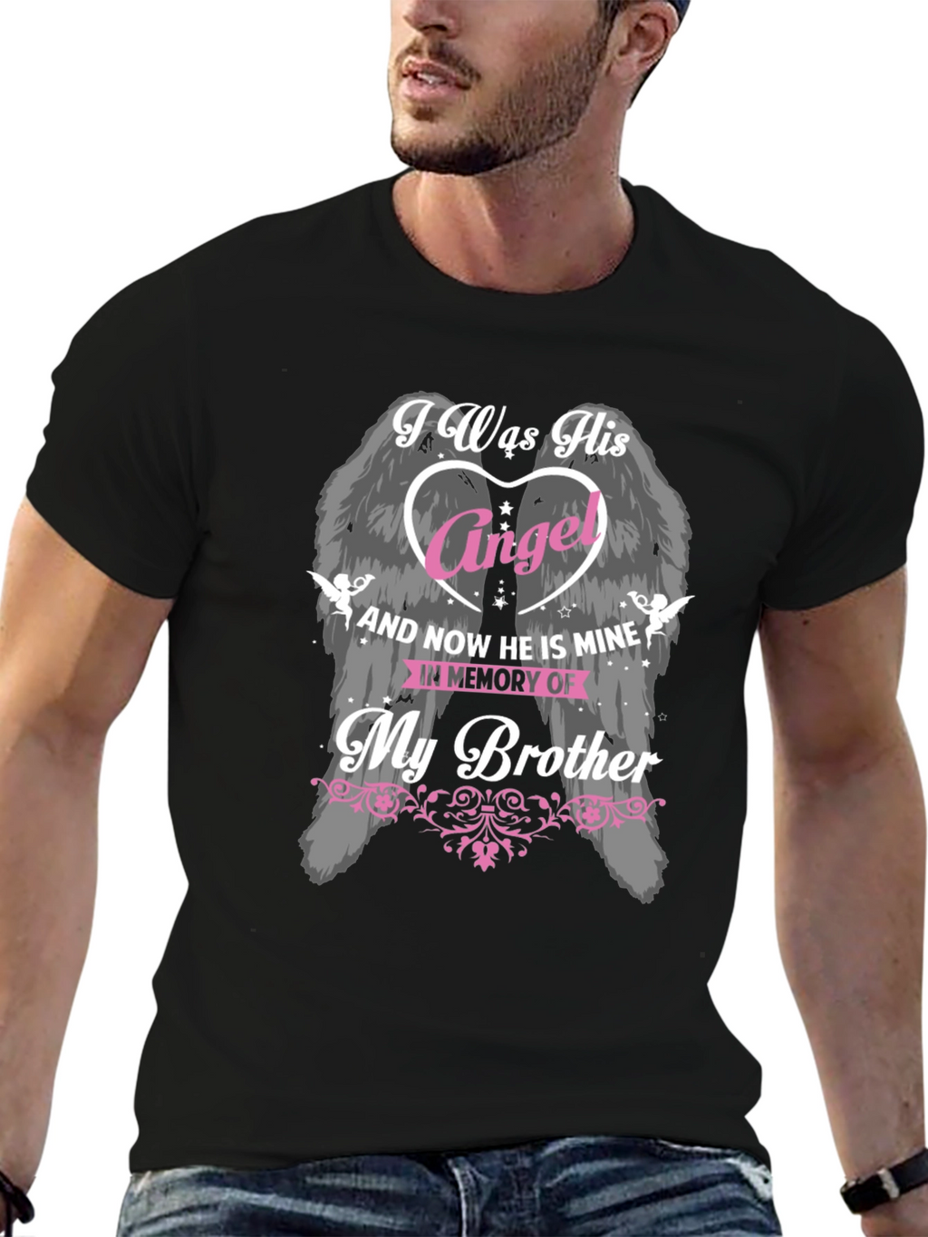 Memorial Brother Angel Wings T-Shirt