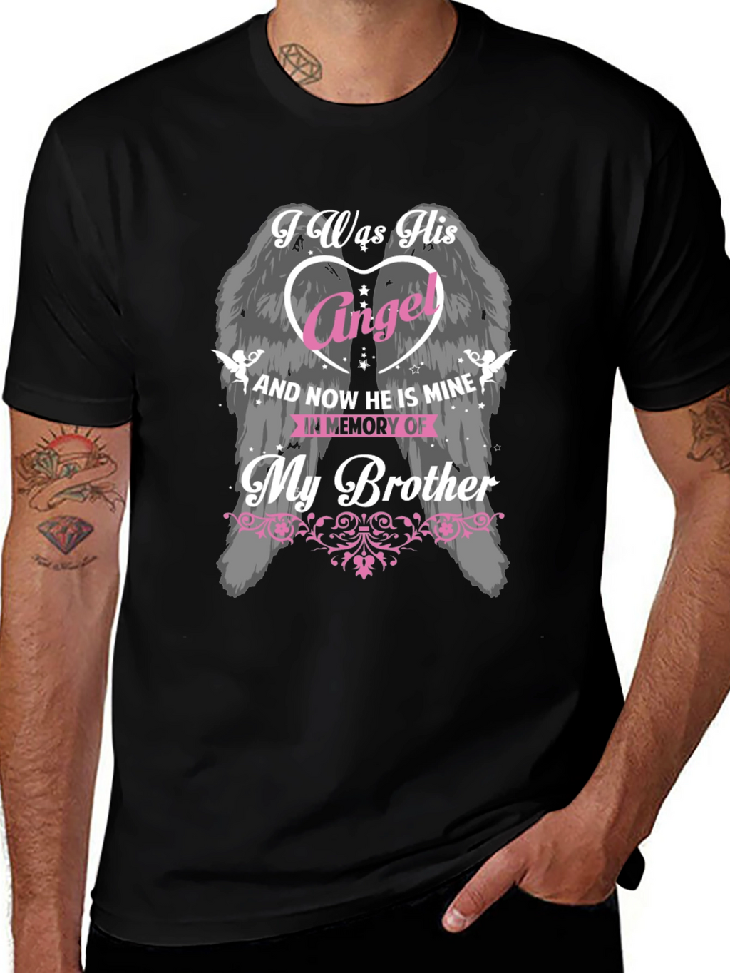 Memorial Brother Angel Wings T-Shirt