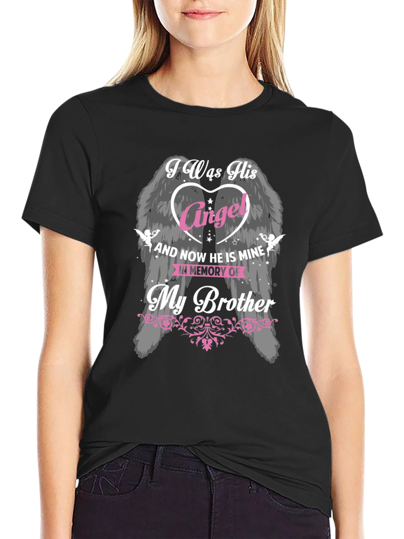 Memorial Brother Angel Wings T-Shirt