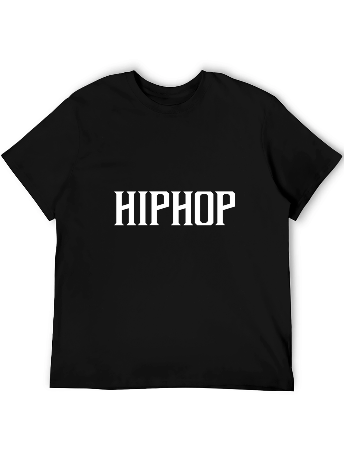 Black Hip Hop Graphic T-Shirt