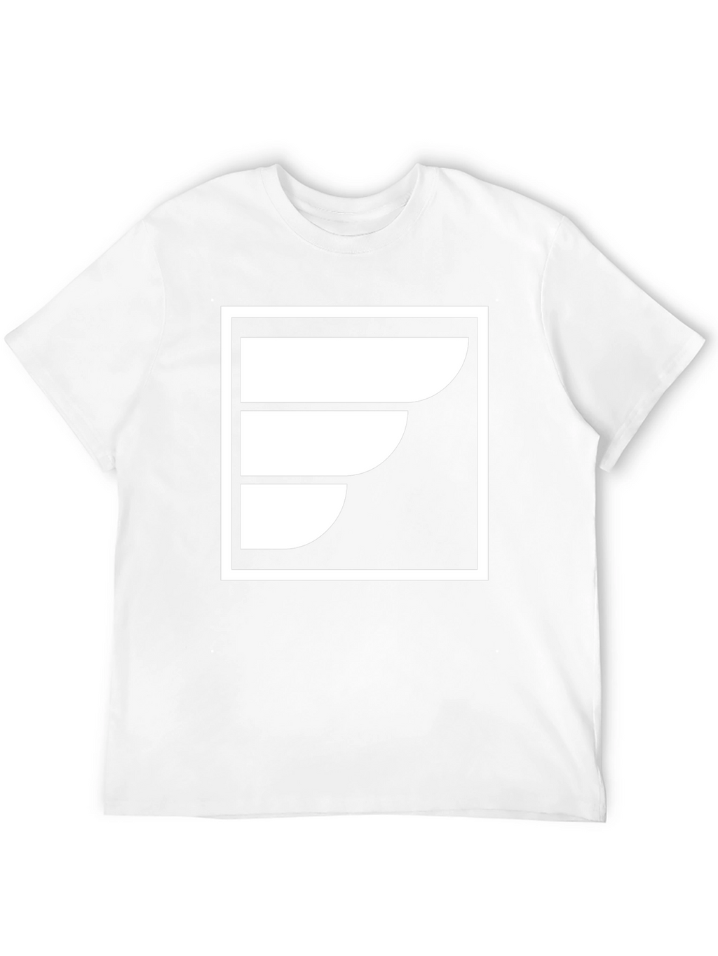 Abstract White Logo Black T-Shirt