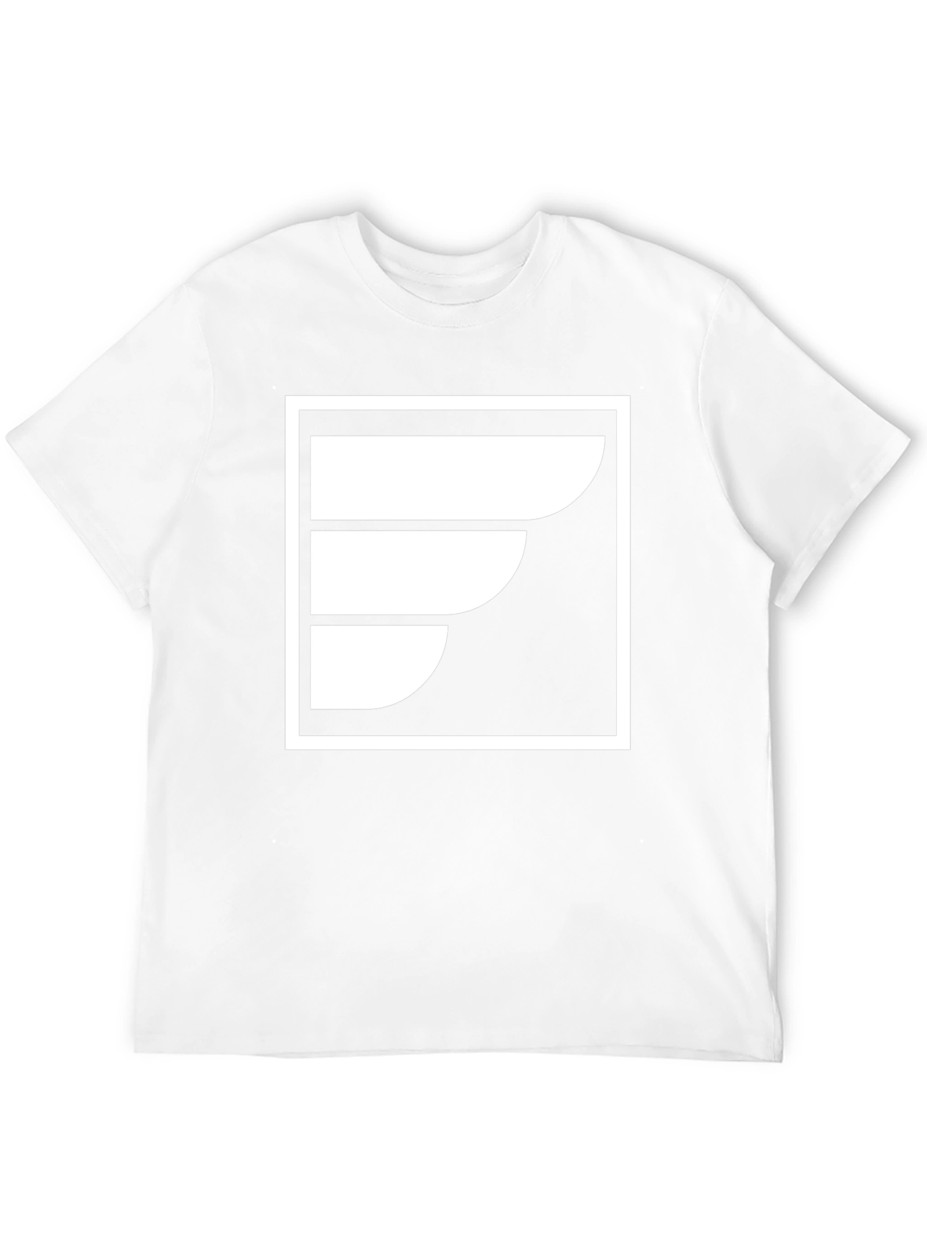 Abstract White Logo Black T-Shirt