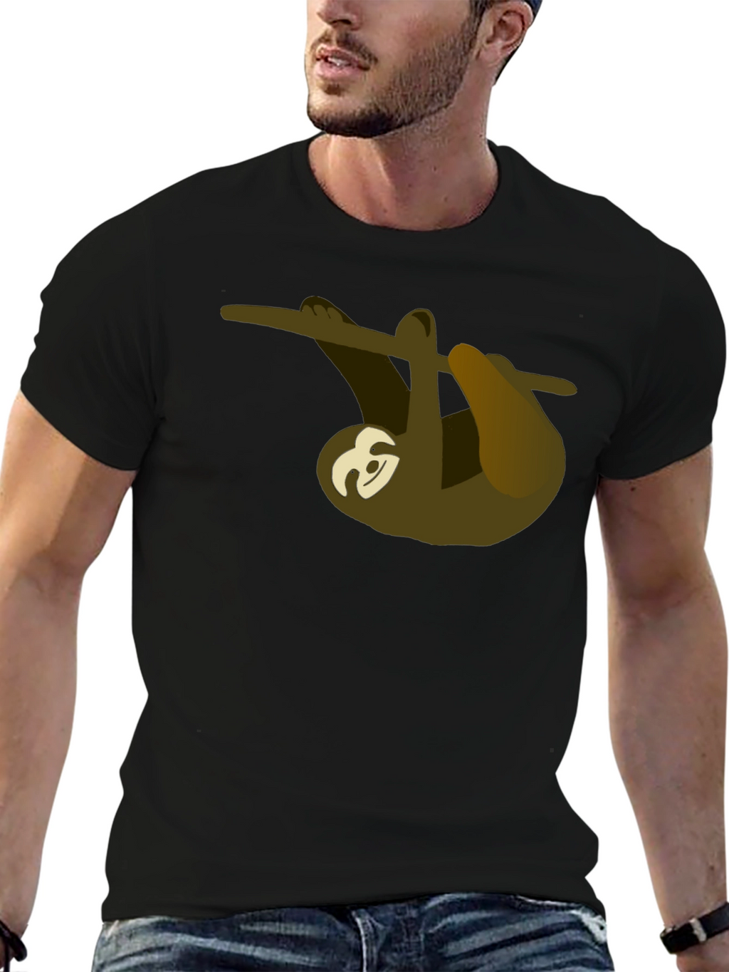 Chill Sloth Graphic Tee - Relaxed Style