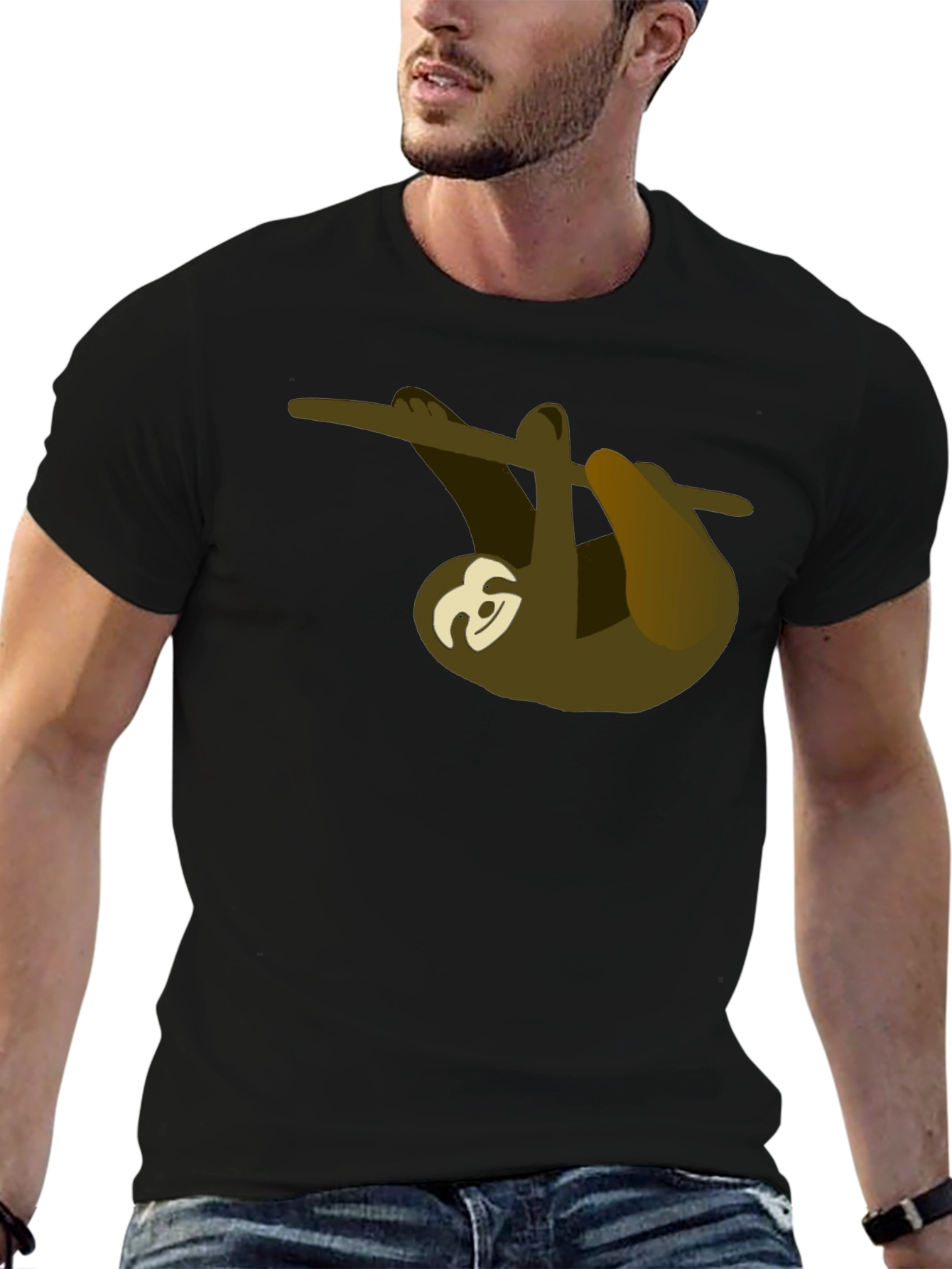 Chill Sloth Graphic Tee - Relaxed Style