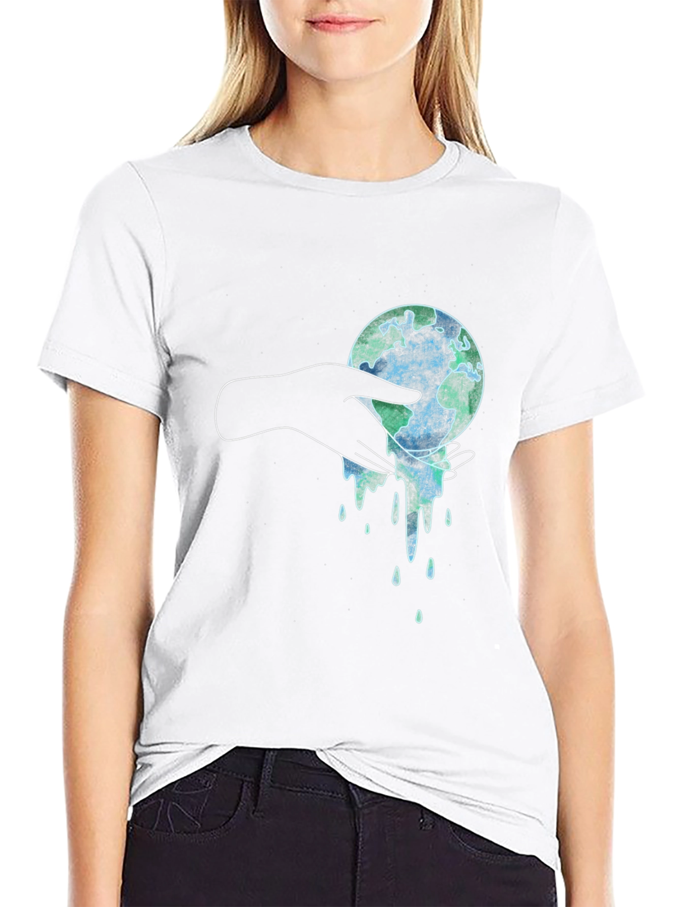Melting Earth Graphic Tee - Save the Planet T-Shirt