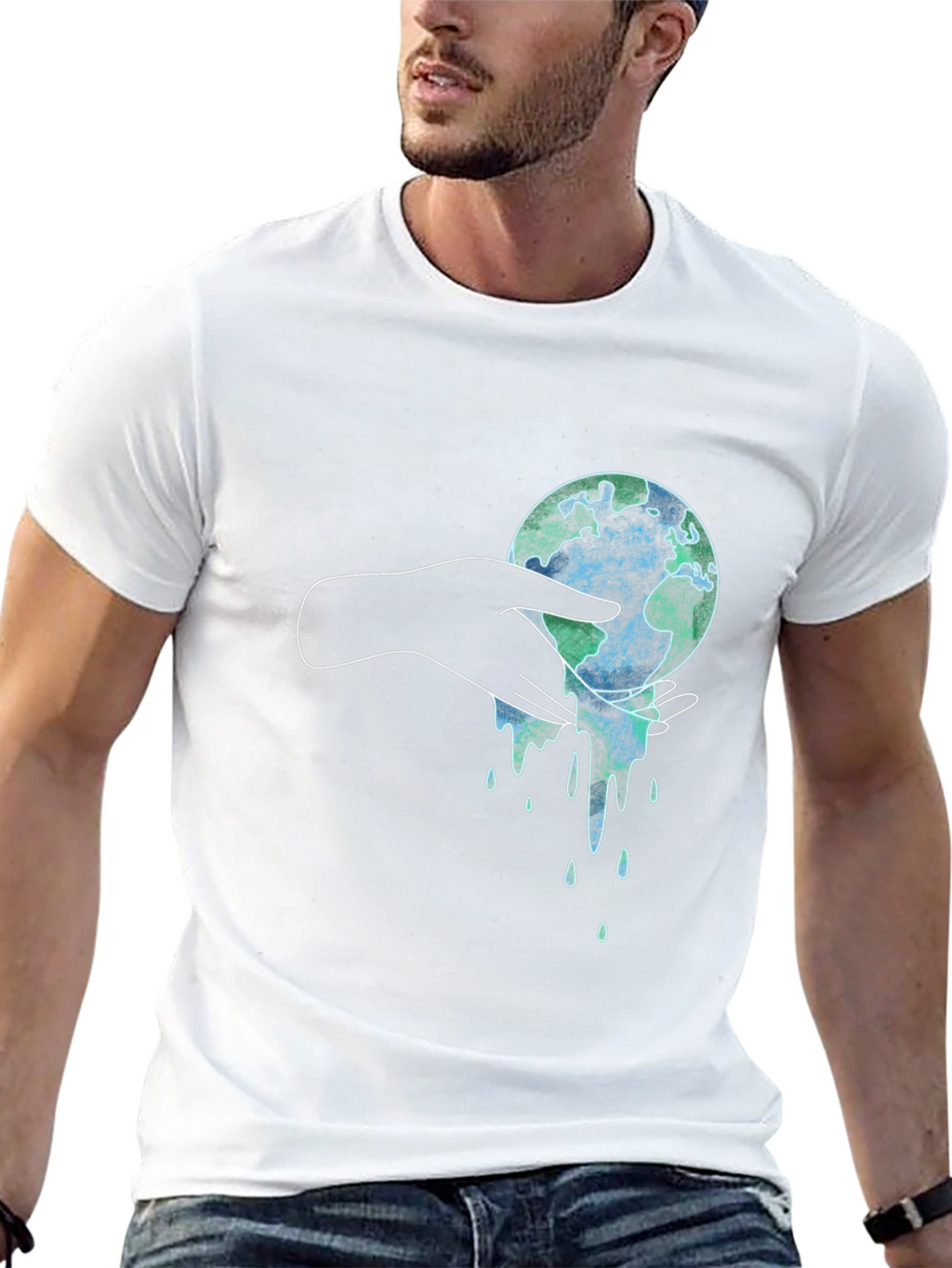 Melting Earth Graphic Tee - Save the Planet T-Shirt