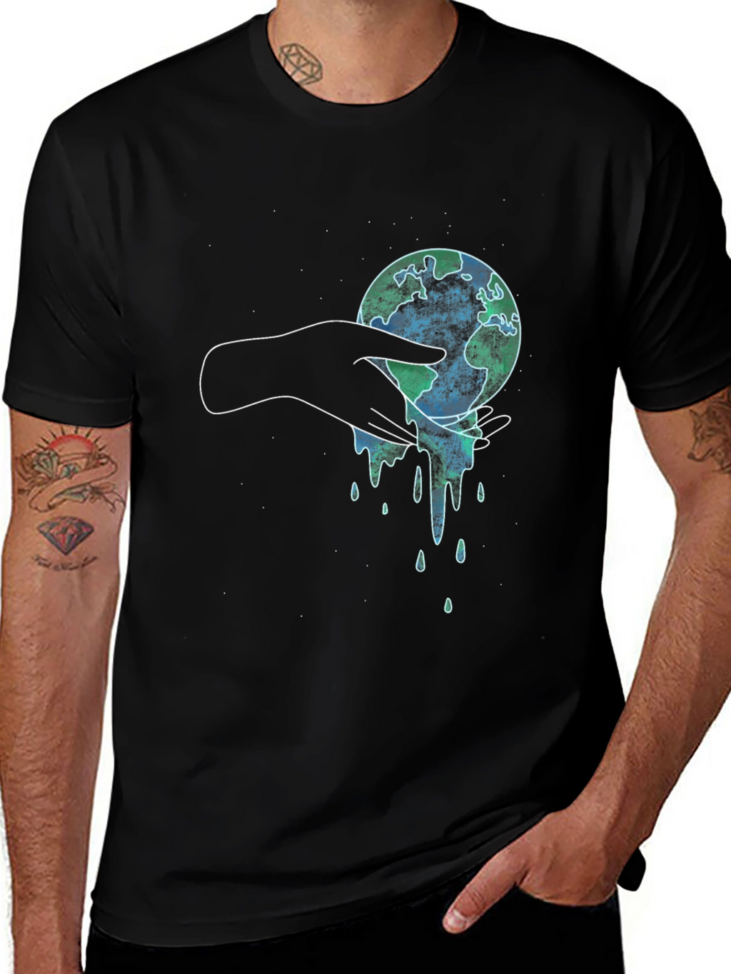 Melting Earth Graphic Tee - Save the Planet T-Shirt