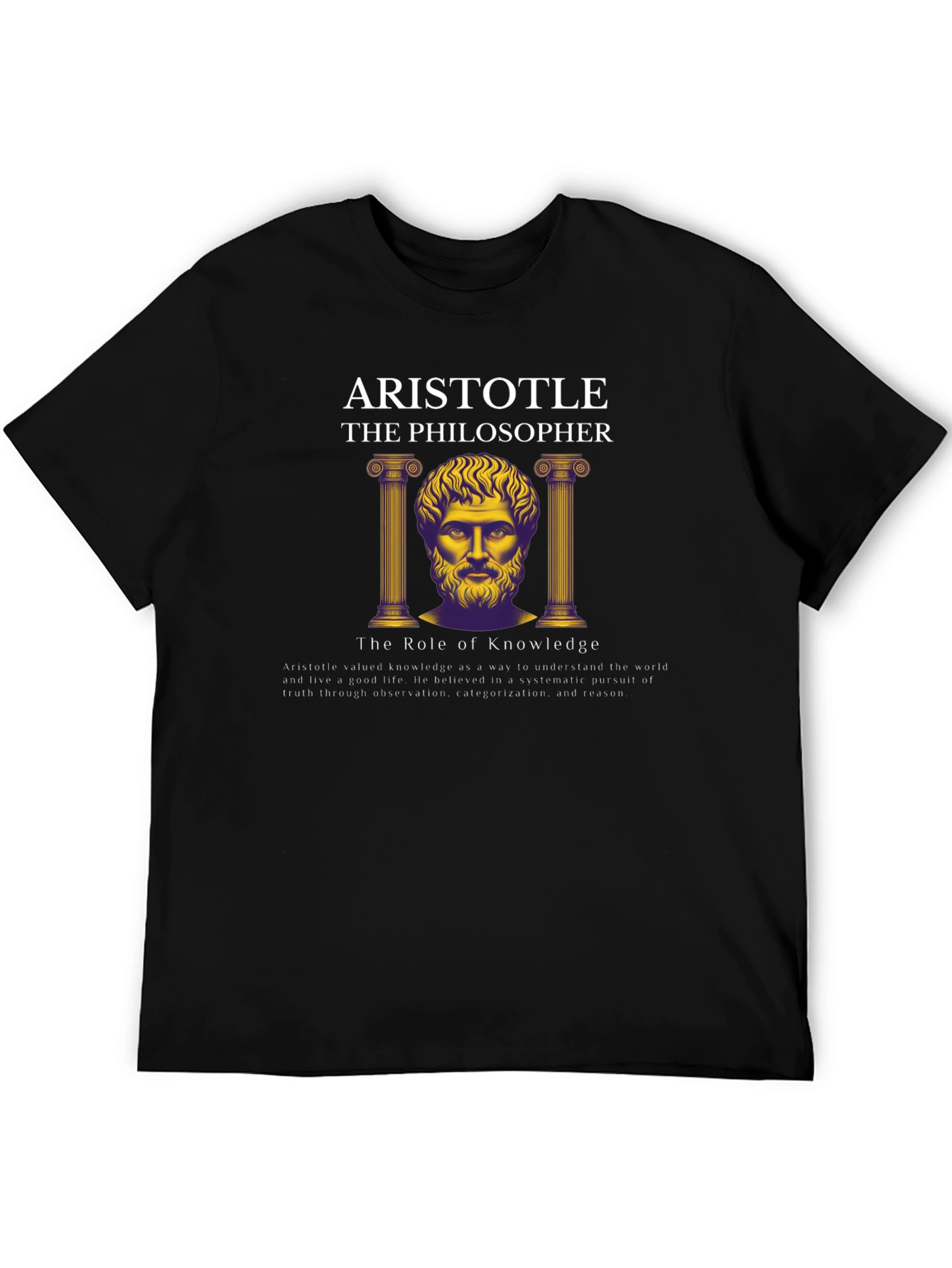 Aristotle Philosopher Graphic T-Shirt - Knowledge Seeker Tee