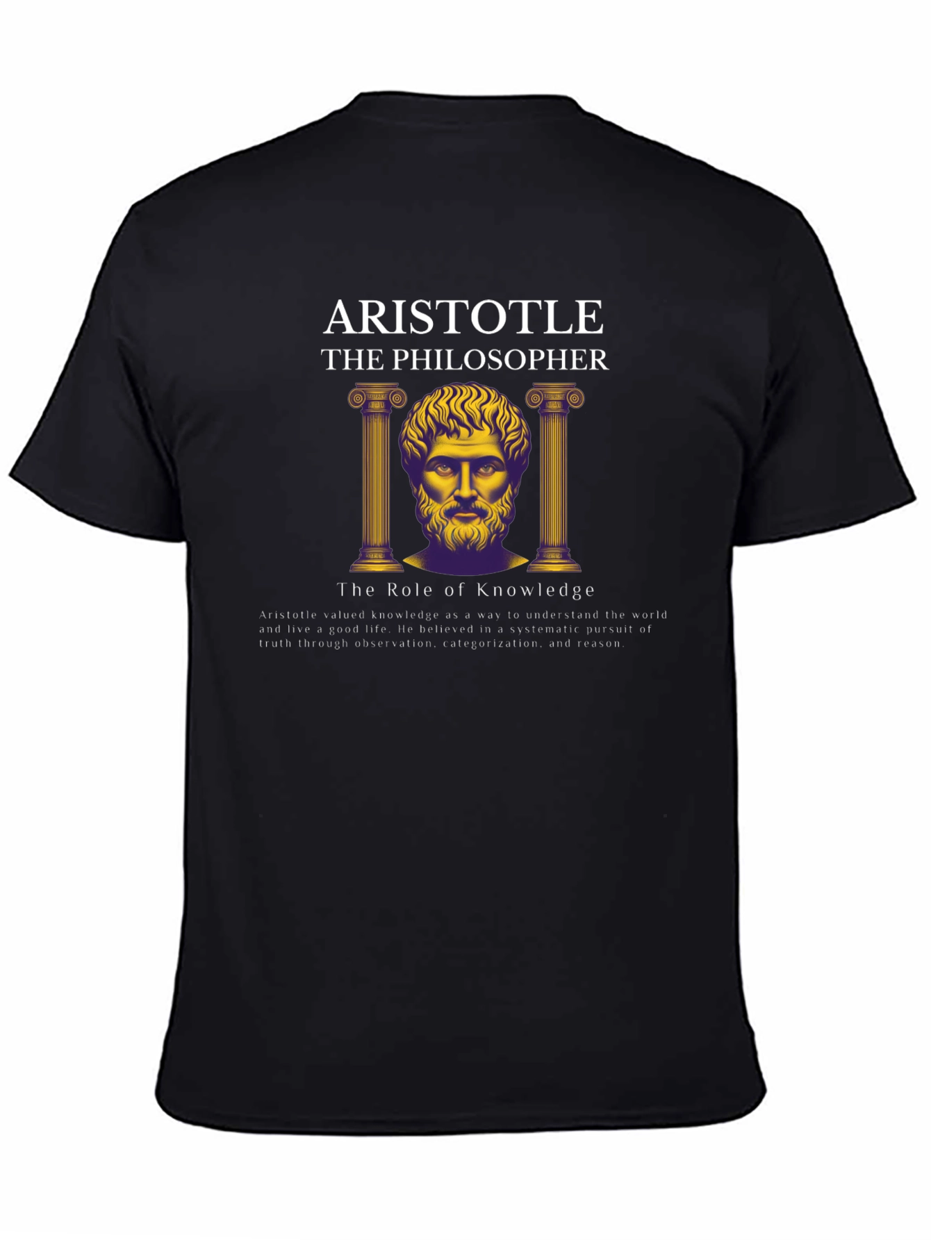 Aristotle Philosopher Graphic T-Shirt - Knowledge Seeker Tee
