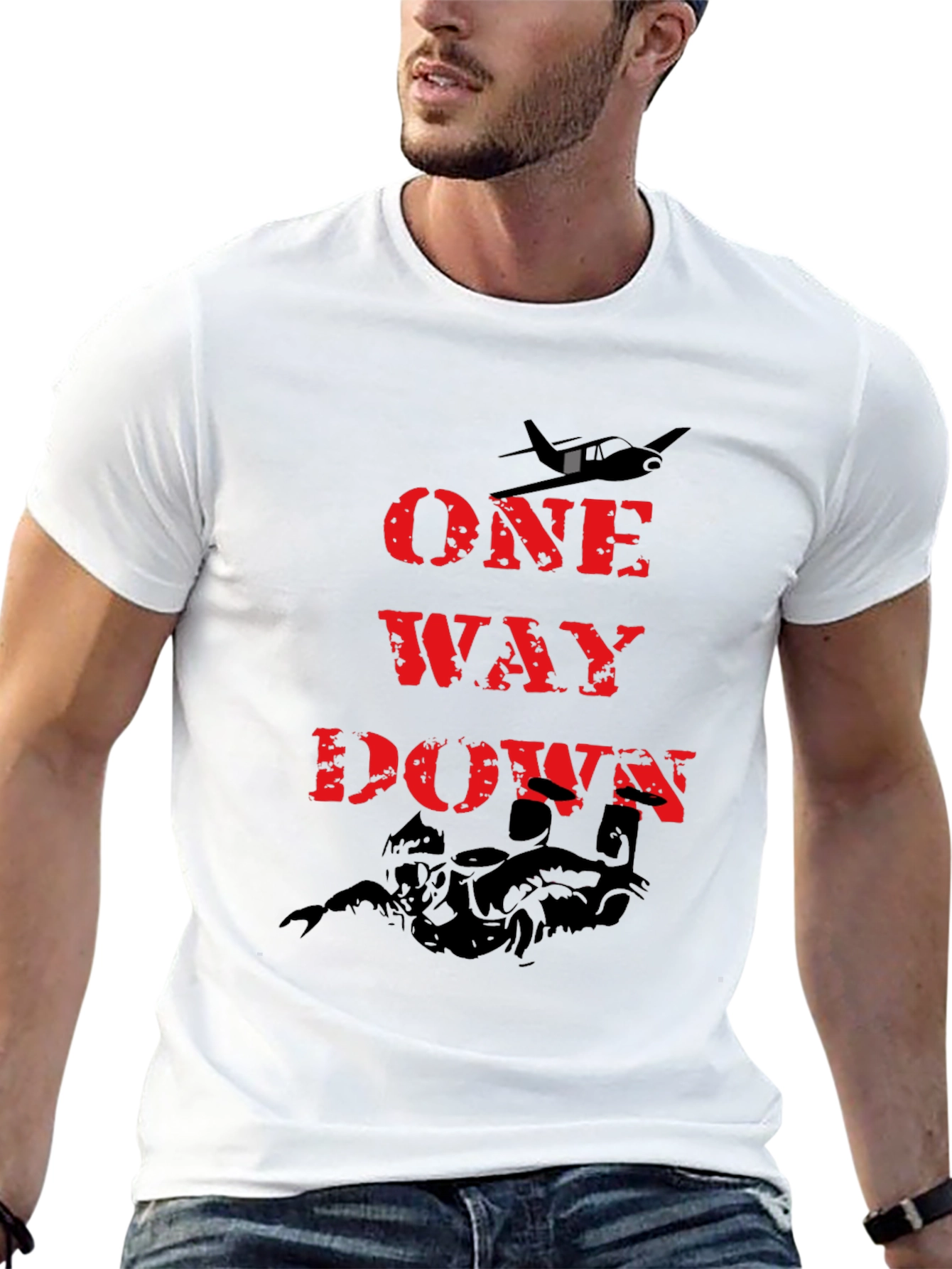 One Way Down Graphic Tee - Black