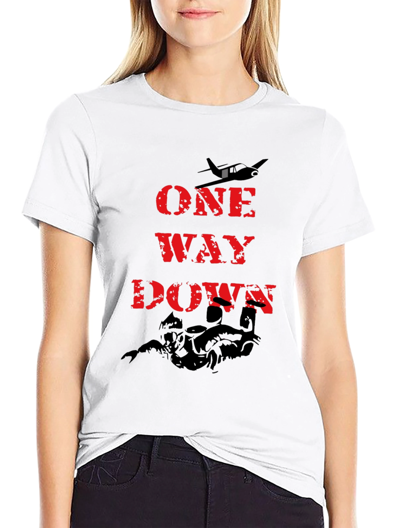 One Way Down Graphic Tee - Black