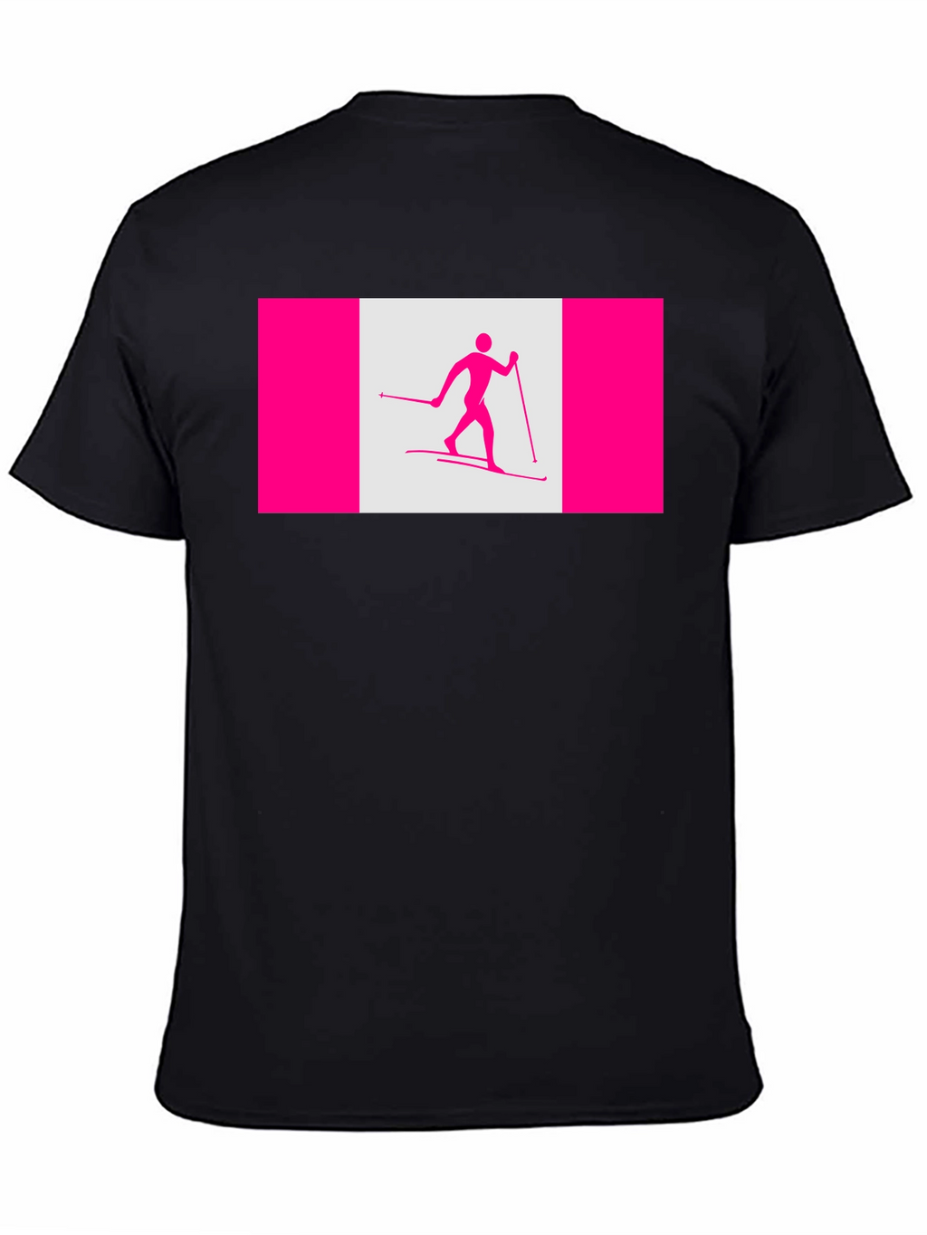 Cross Country Skiing Canada Flag Style T-Shirt