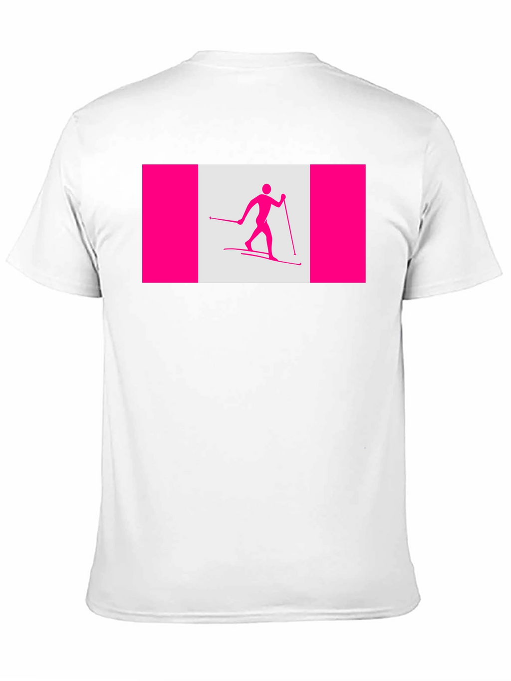 Cross Country Skiing Canada Flag Style T-Shirt