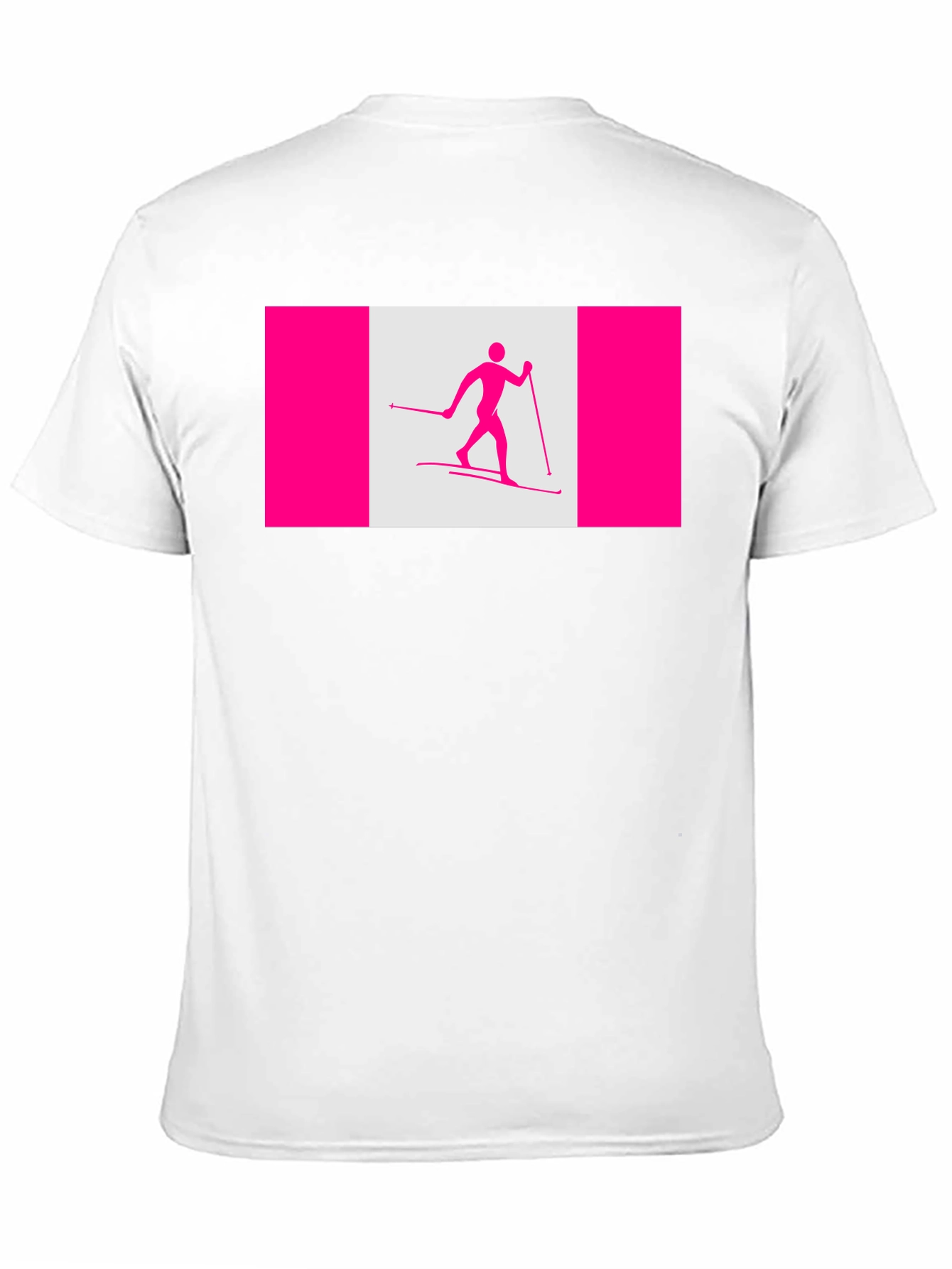 Cross Country Skiing Canada Flag Style T-Shirt