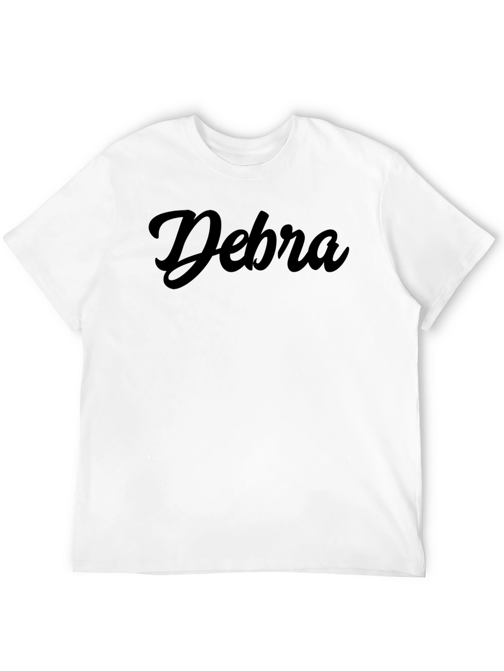 Debra Script Black T-Shirt - Personalized Name Tee