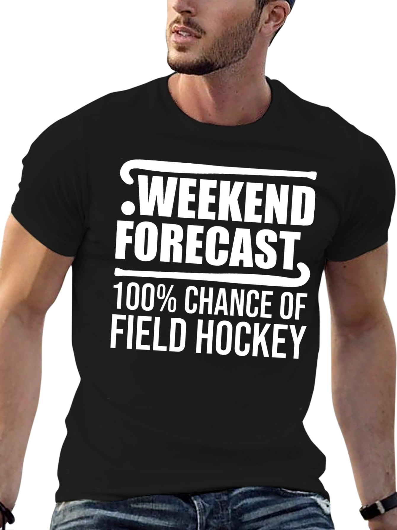 Funny Field Hockey Weekend Forecast T-Shirt