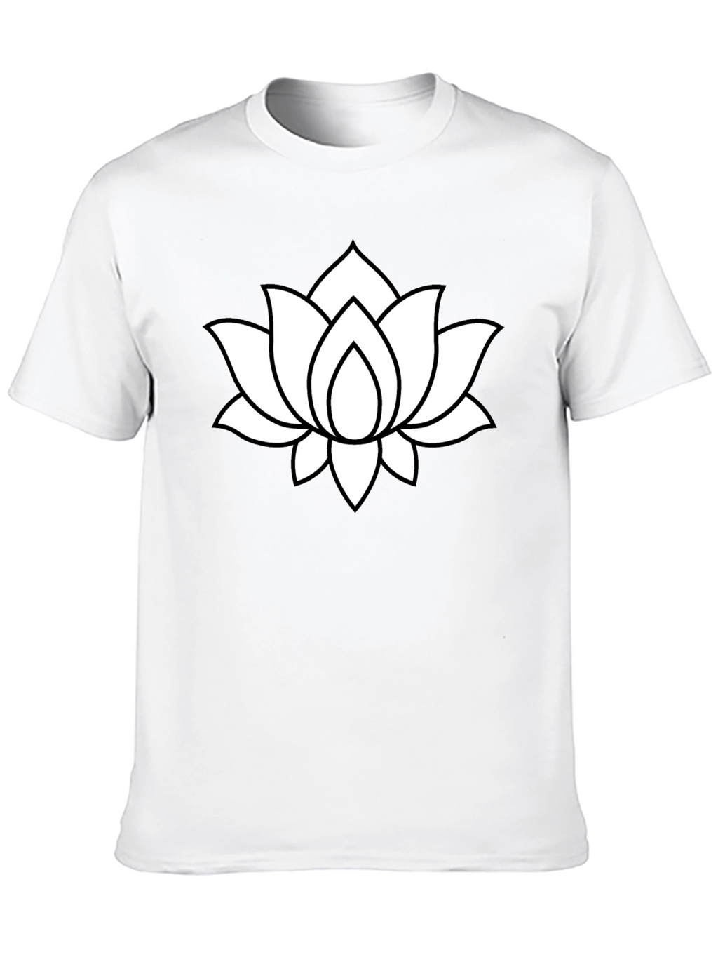 Lotus Flower Graphic T-Shirt - Black